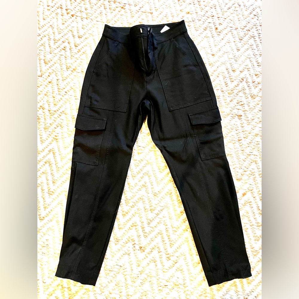 Banana Republic petite cropped cargo pants high waist with belt